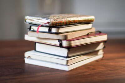 A stack of notebooks